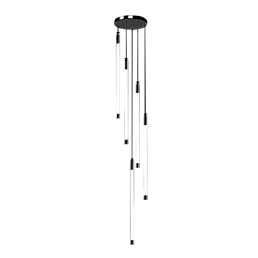Spiral LED Staircase Chandelier Modern Long Tube Acrylic Light