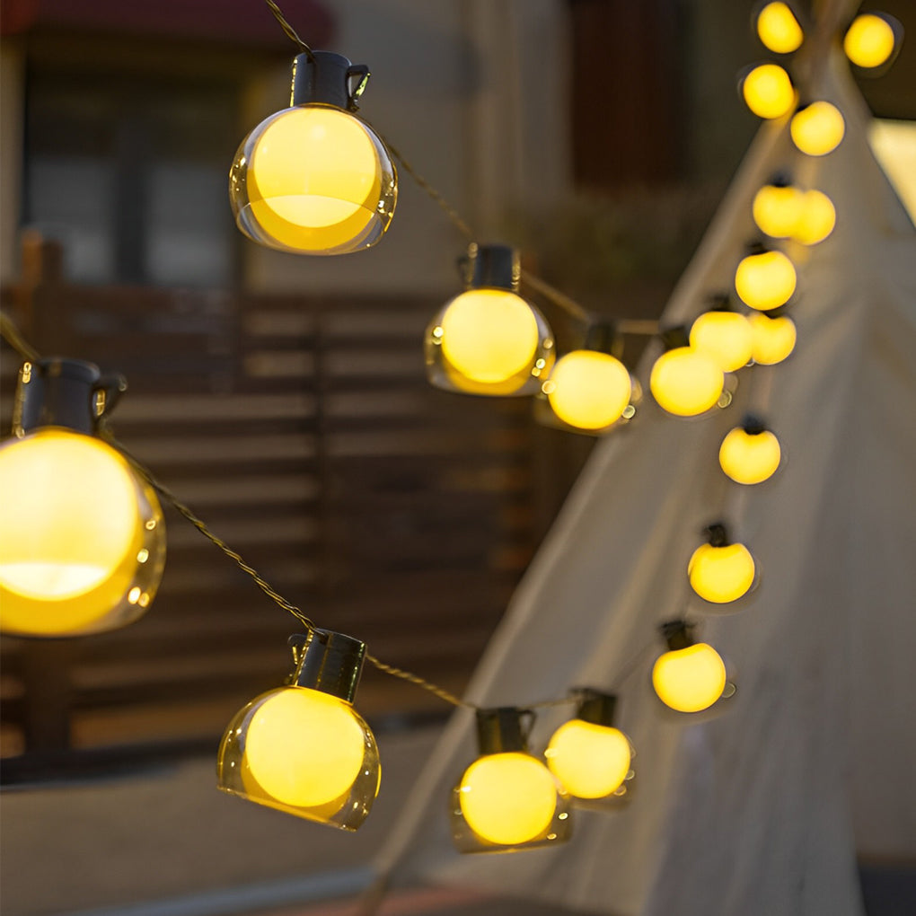 Solar LED Outdoor String Lights with 40 Bulbs - Multi-Power Mode