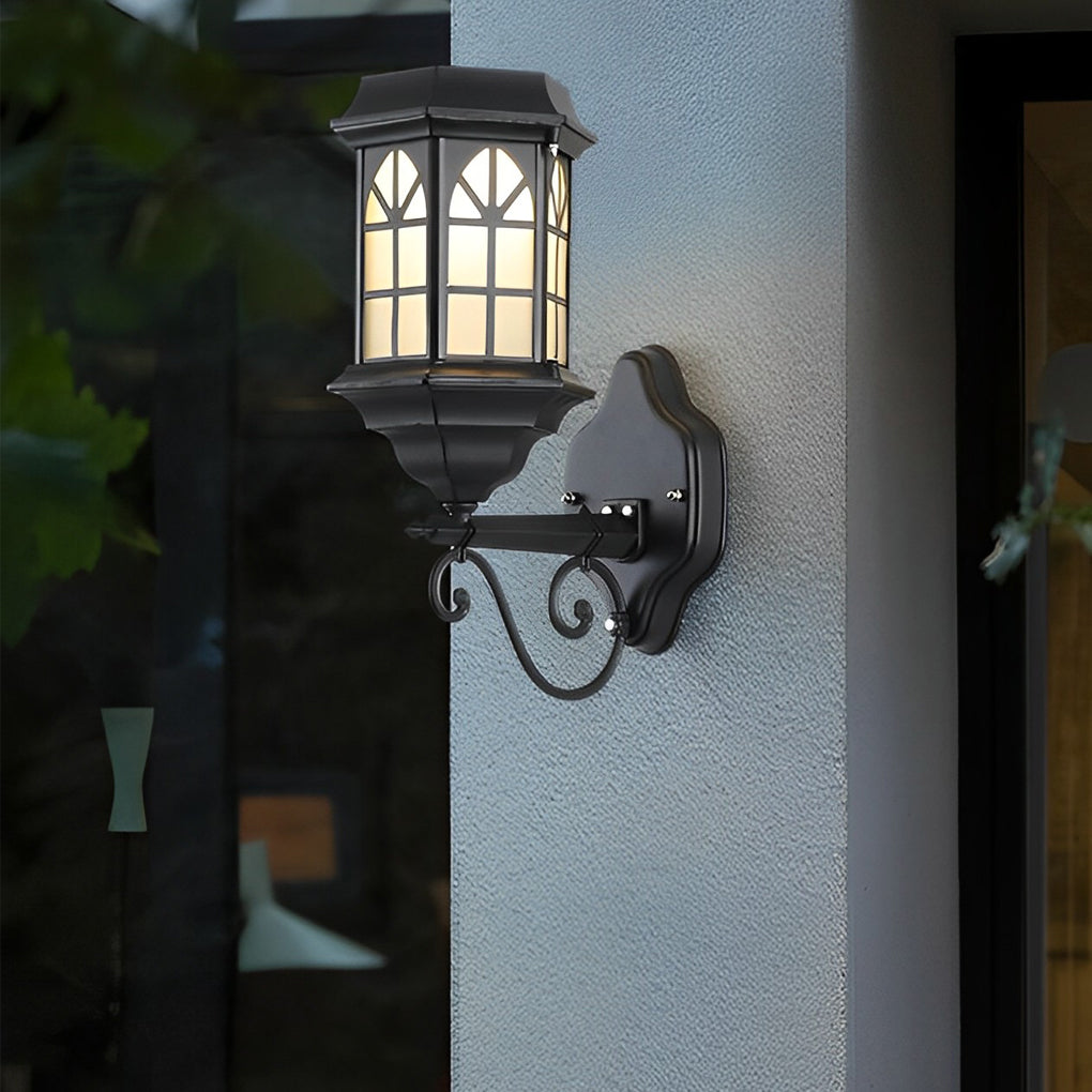 Modern Solar LED Outdoor Wall Light with Remote Control