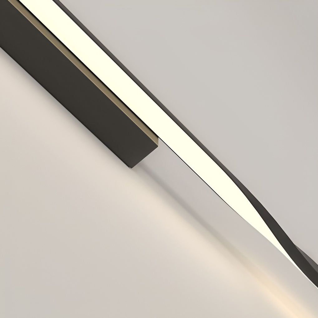 Modern Linear LED Wall Sconce in Black Iron | Minimalist Design