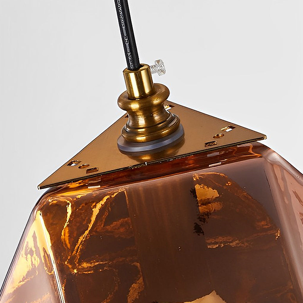 Modern Nordic Glass Pendant Light with Metal Frame