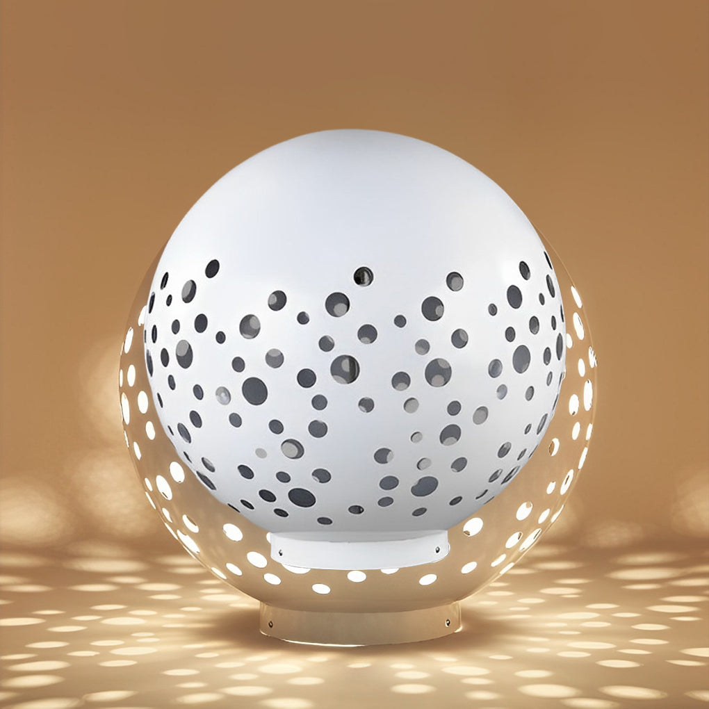 Modern White Steel Outdoor Post Light - IP65 Waterproof Lawn Lantern