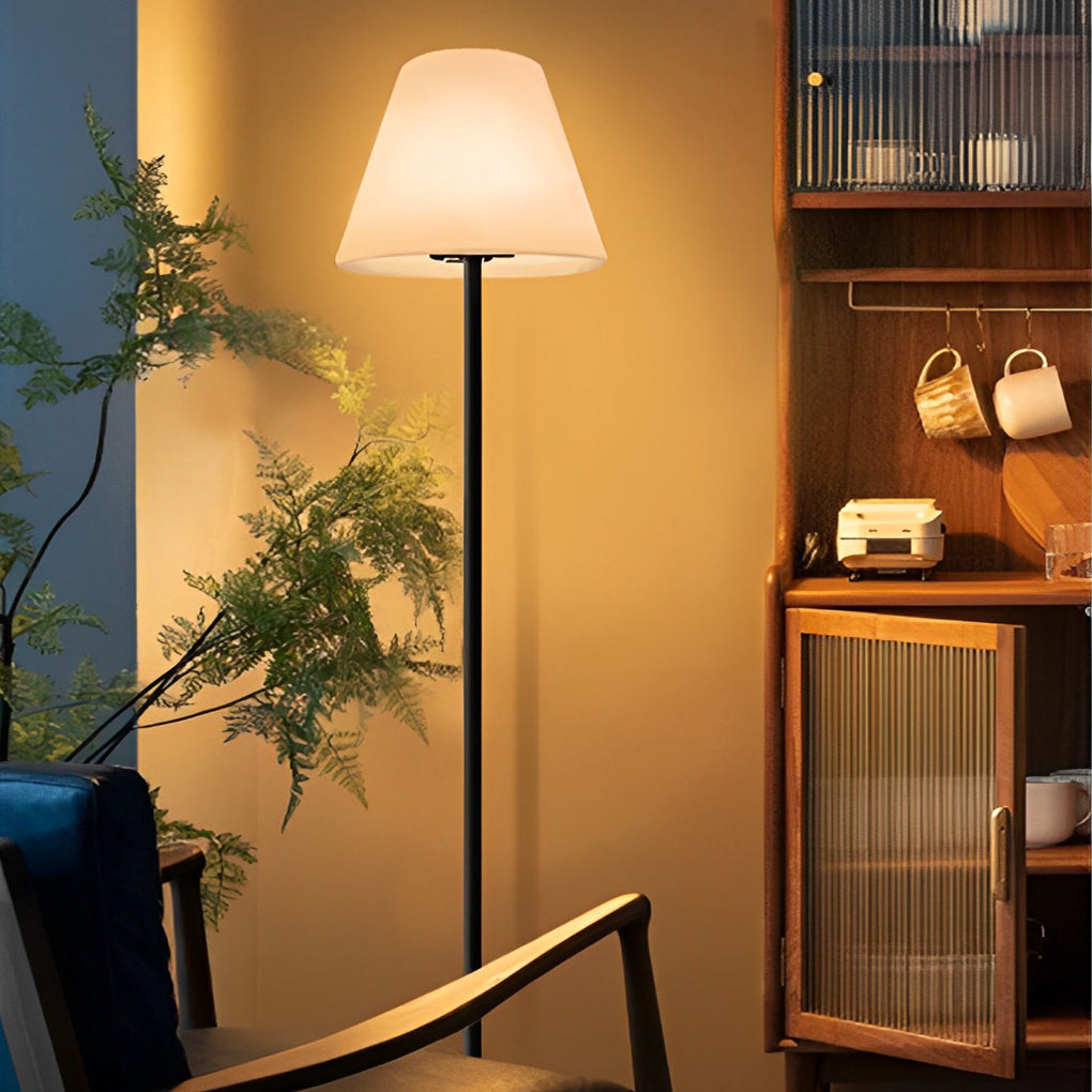 Smart RGB LED Floor Lamp with Metal Base and PE Shade