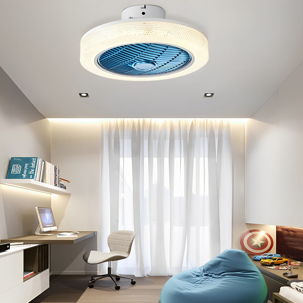 Dimmable Bladeless Ceiling Fan Light with Heating Function
