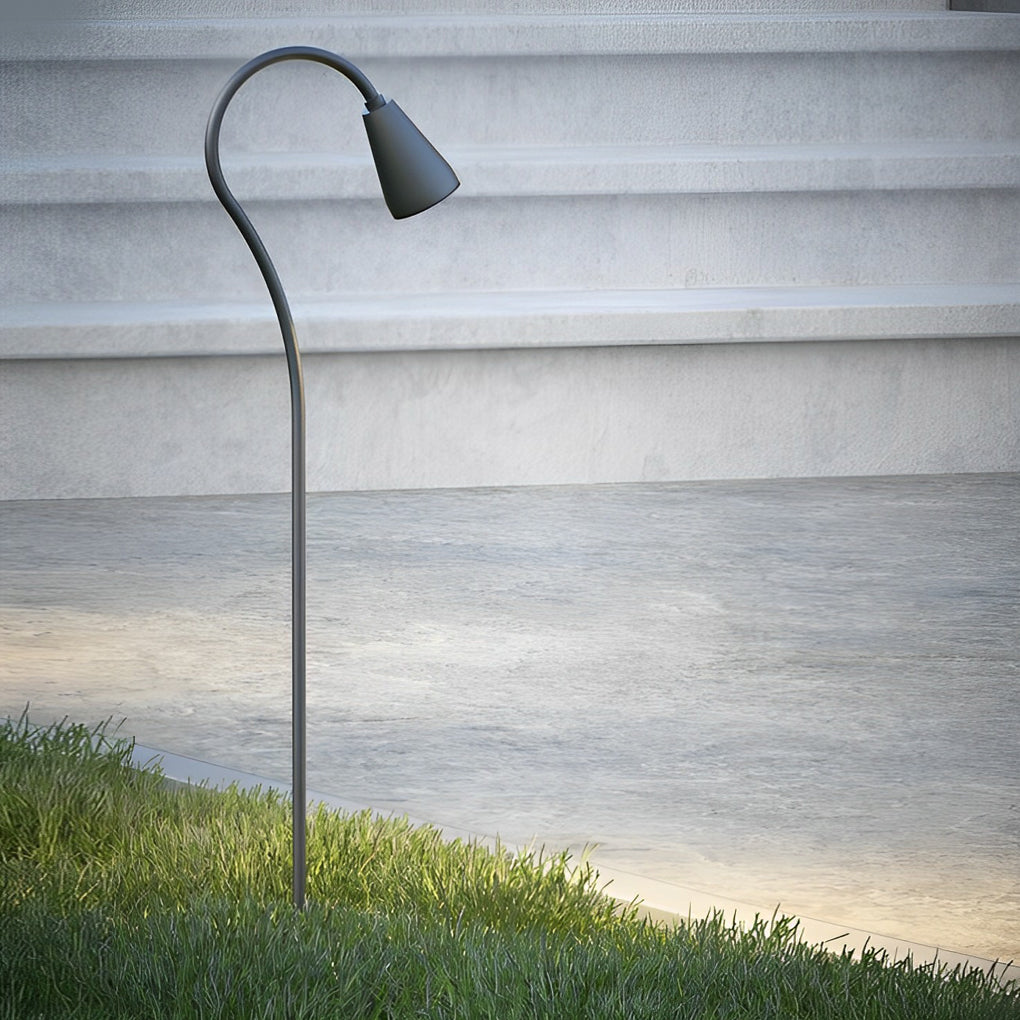 Modern Arched Gooseneck Pathway Lights - Waterproof LED Outdoor