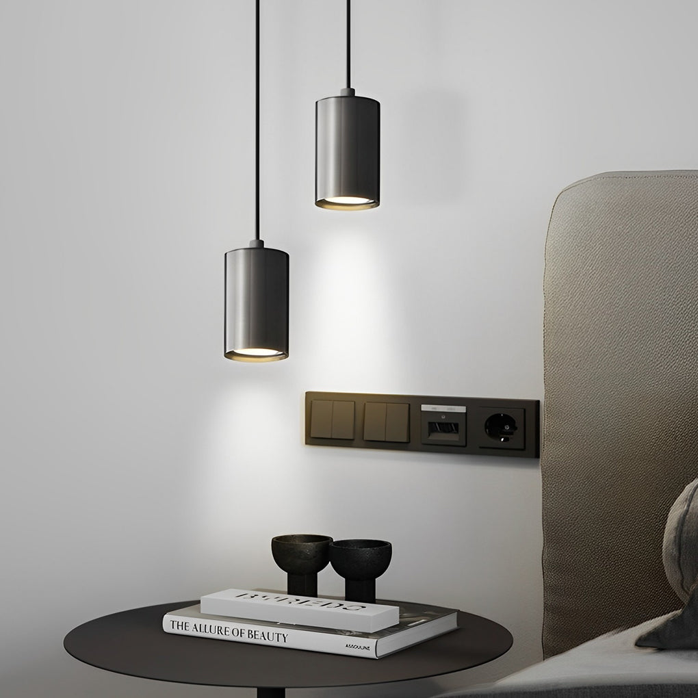 Cylindrical Copper Pendant Light - Modern Minimalist Spotlight