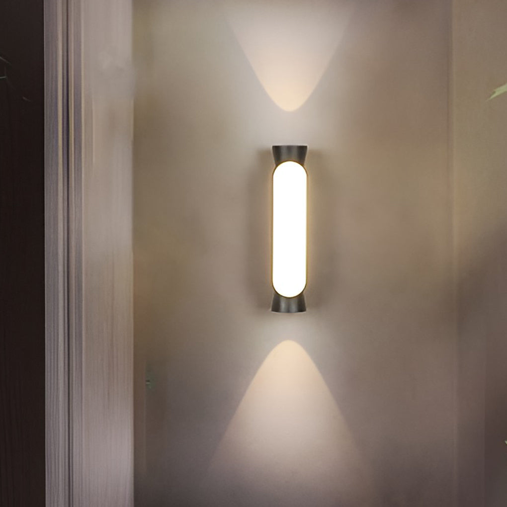 Black Aluminum Up Down Outdoor Wall Sconce IP65 Waterproof LED