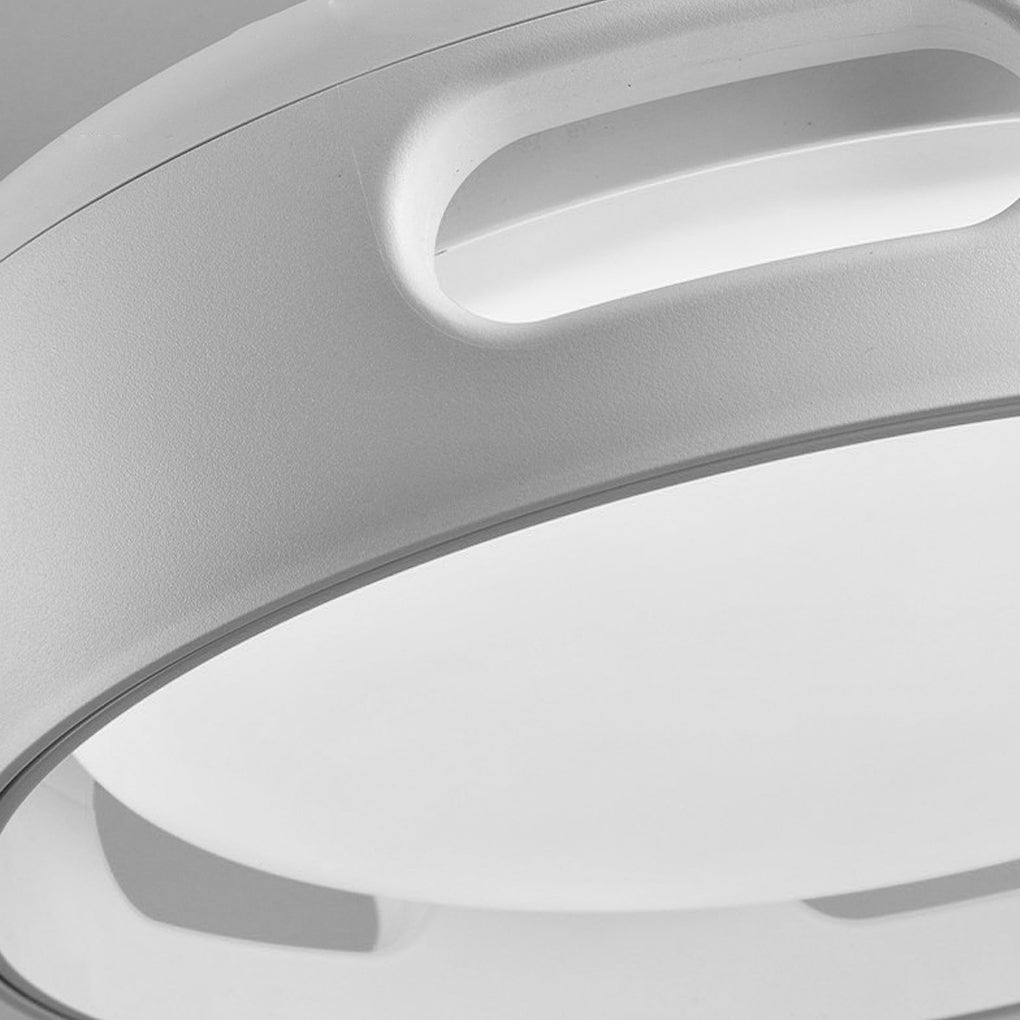 Smart Dimmable Bladeless Ceiling Fan Light with LED - White