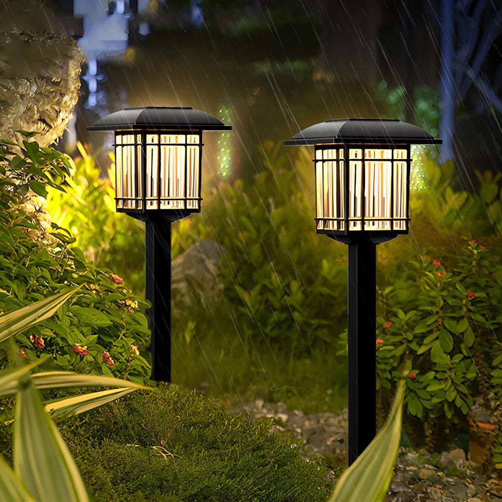 Modern Solar Square Lawn Light Set - Waterproof Outdoor Lighting