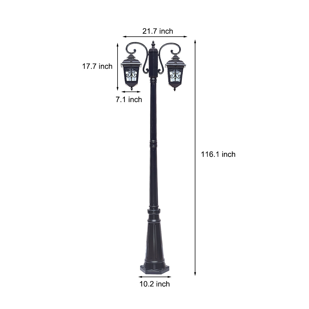 2-Light Outdoor Waterproof Retro European Street Light