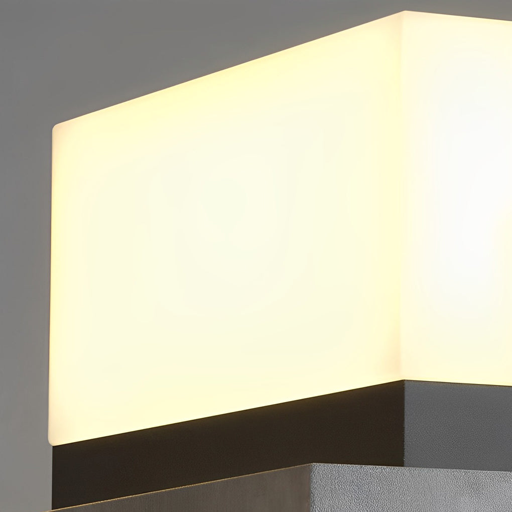 Modern Square Solar Post Cap Light – Stainless Steel & PE