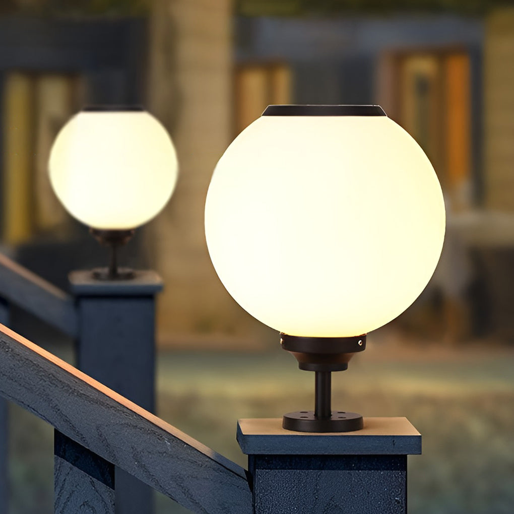 Solar LED Outdoor Post Cap Light with 3-Step Dimming - Waterproof