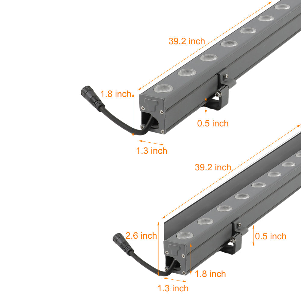 Linear LED Outdoor Wall Washer Light with Rotatable Bracket