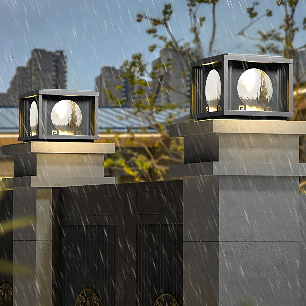 Modern Solar Fence Post Light Waterproof Outdoor Garden Lamp