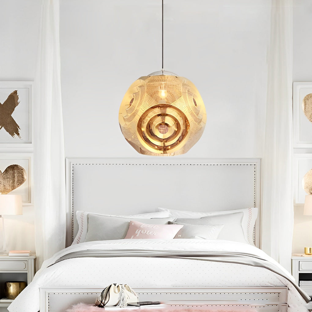 Irregular Circular Stainless Steel Pendant Light