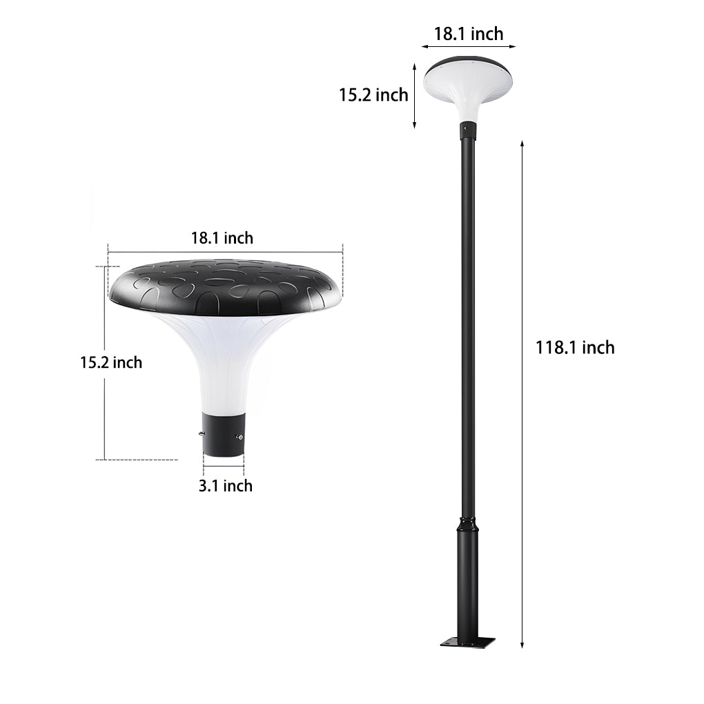 Modern Solar LED Lamp Post - IP65 Waterproof Outdoor Street Light