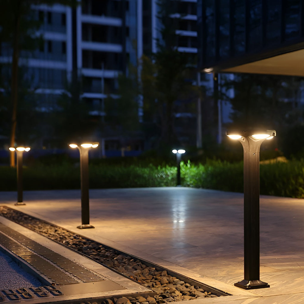 4-Light Square Waterproof LED Outdoor Path Lights