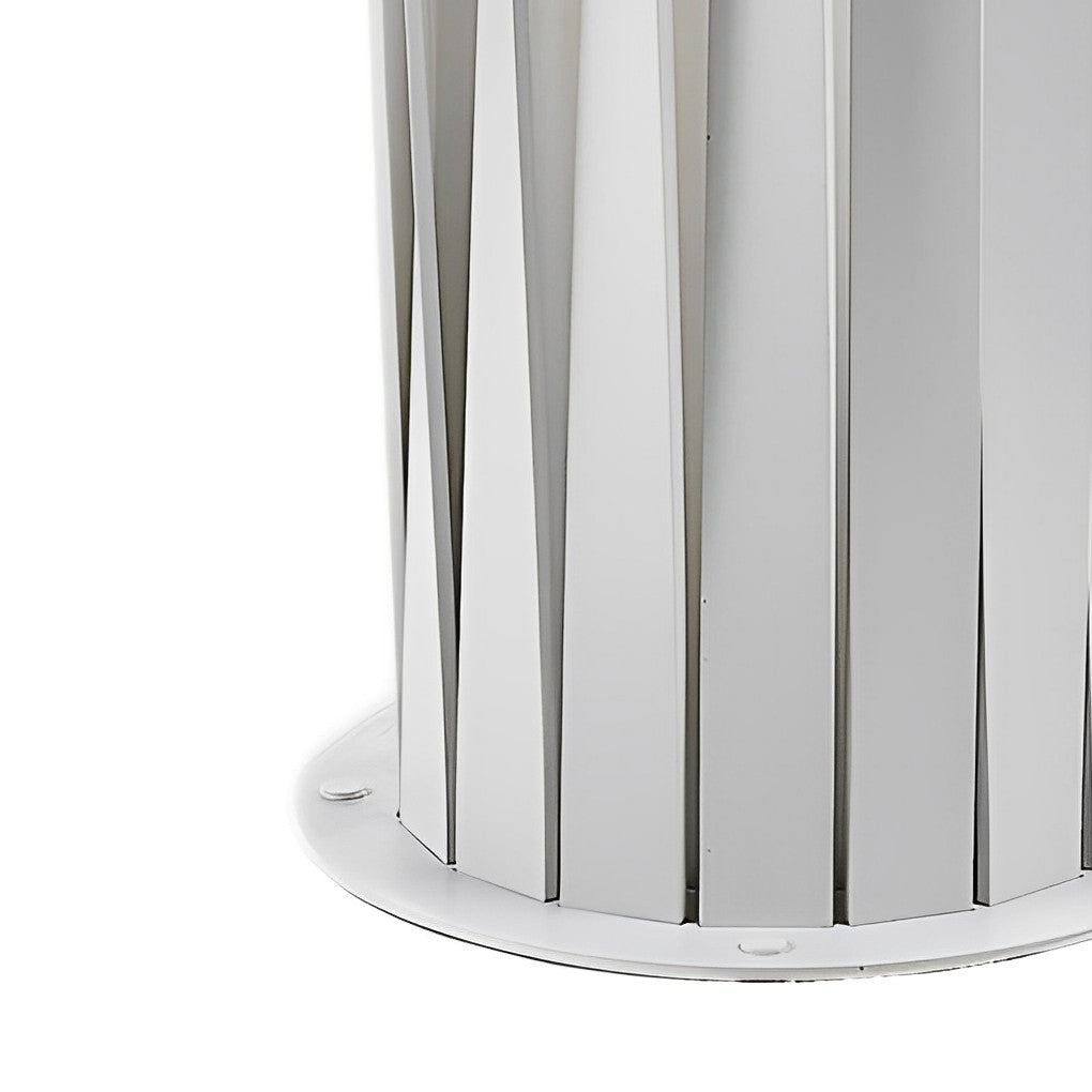 Modern Solar LED Lawn Light with Twisted Metal Design
