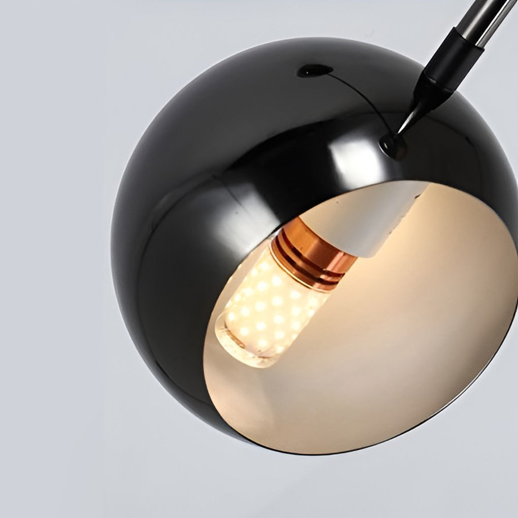 Geometric Linear Black Iron Chandelier Modern Pendant Light