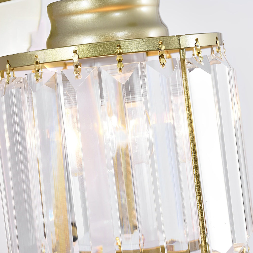 Modern Crystal Glass Wall Sconce with Rotating Shade