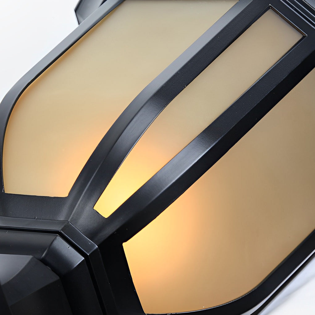 Modern Aluminum Outdoor Post Light with Glass Shade – Waterproof