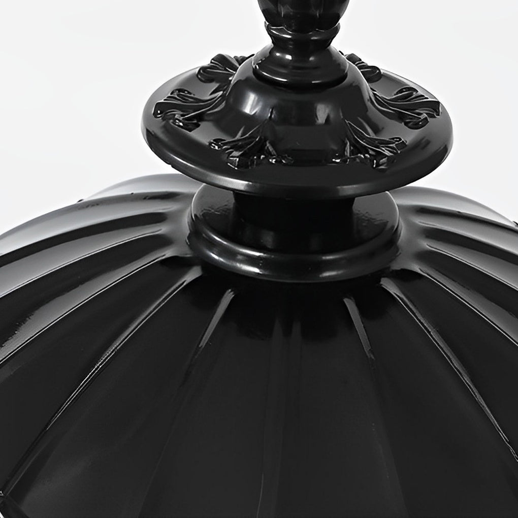 Outdoor Pillar Lamp | Cognac Glass | Die-Cast Aluminum