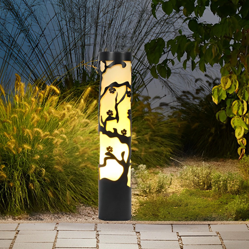 Black Wintersweet Pathway Lights - Modern Outdoor Landscape Lighting