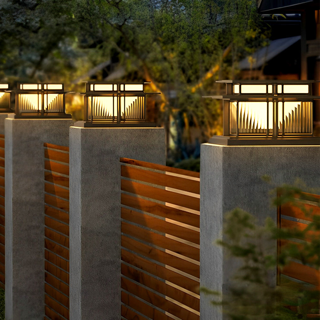 Modern Solar LED Post Cap Light - IP65 Waterproof Pillar Light