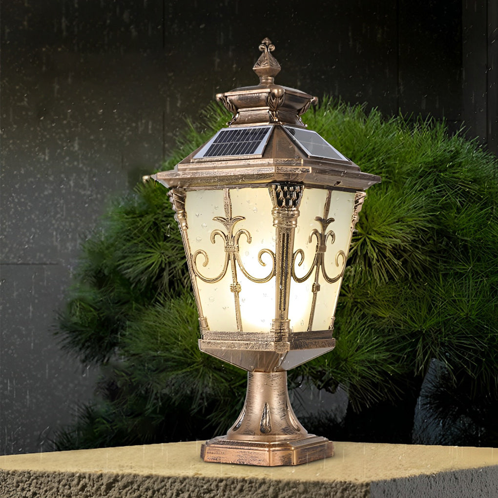 Solar LED Fence Post Light – Waterproof Aluminum Outdoor Pillar Lamp