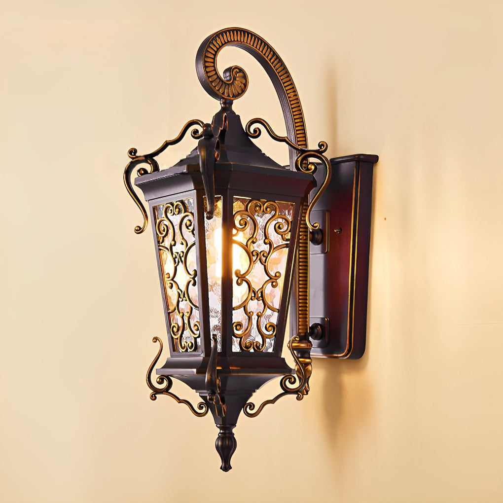 Modern Retro Outdoor Wall Lamp Waterproof Aluminum & Glass