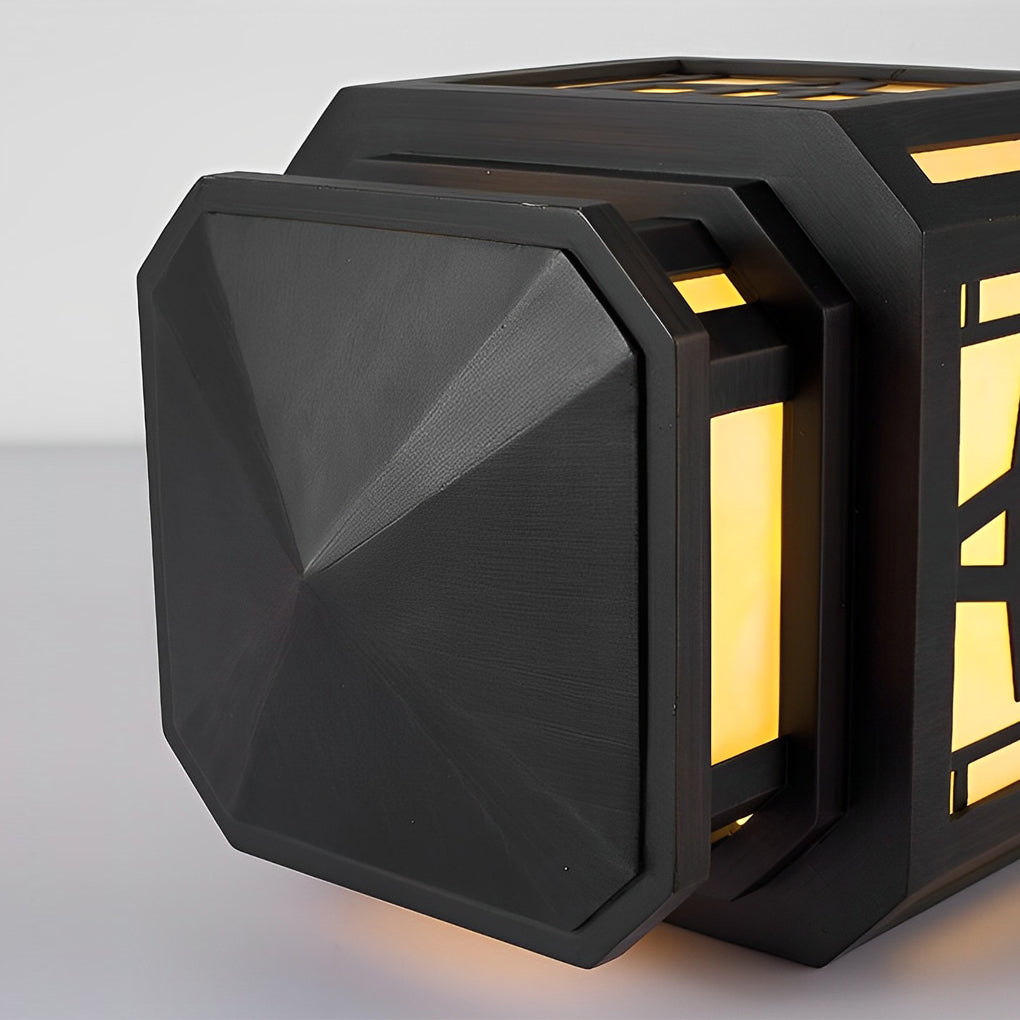 Modern LED Outdoor Post Light - Stainless Steel & Marble Finish