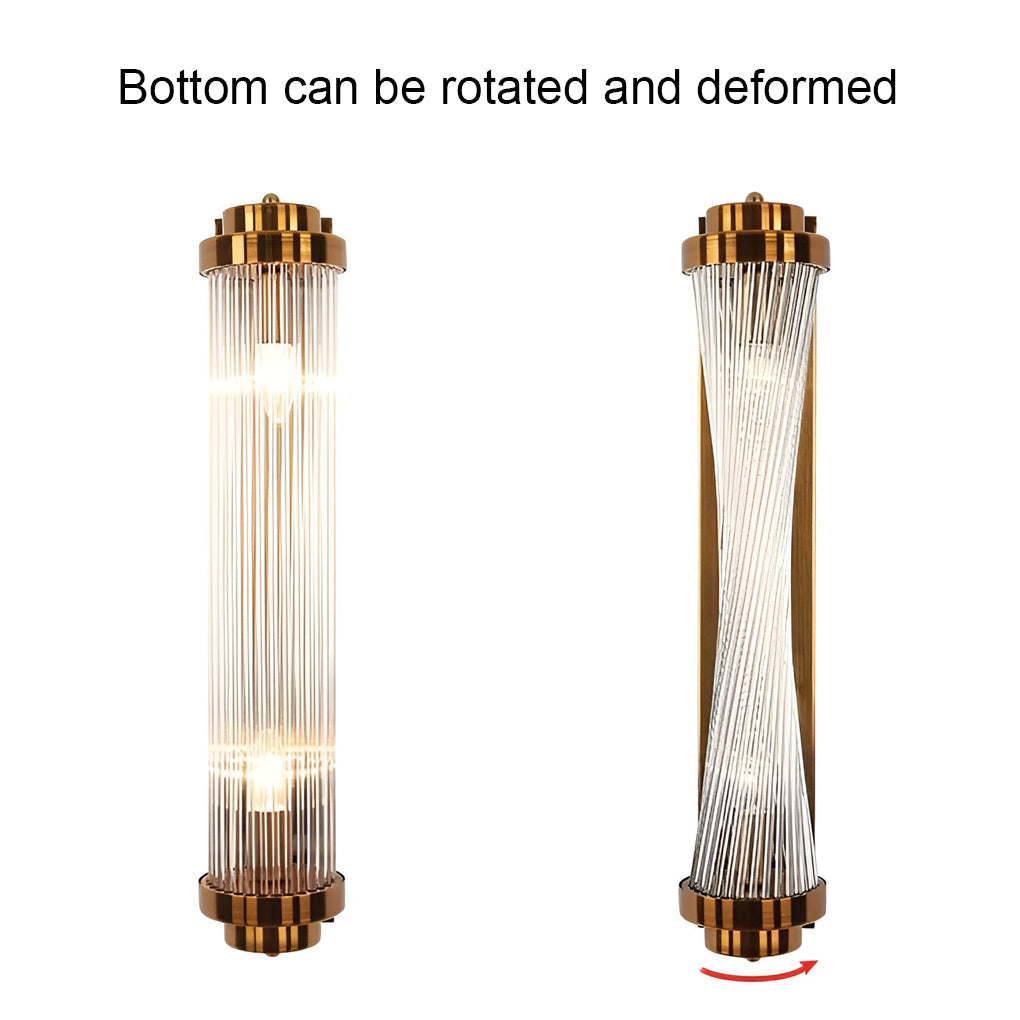 Adjustable Crystal Wall Sconce with Warm White LED Light