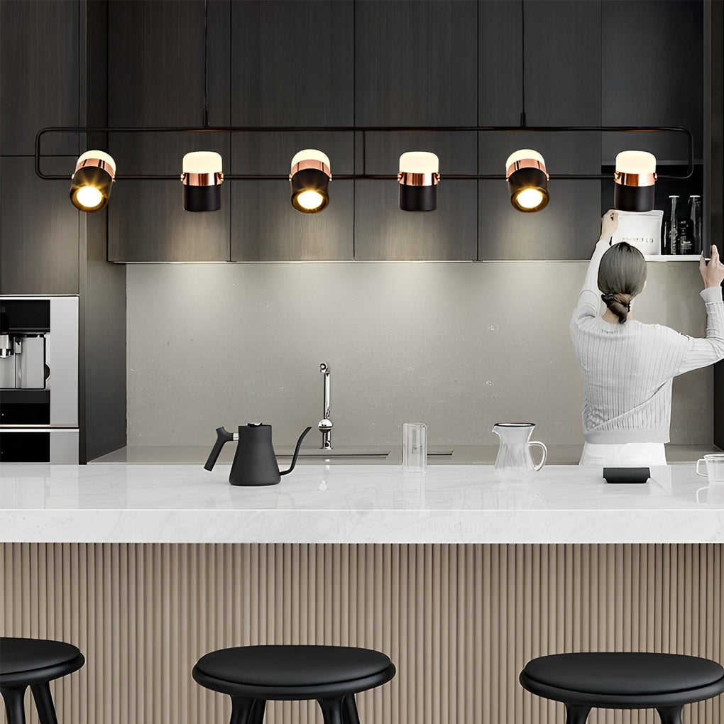 Rotatable Metal LED Pendant Light | Modern Adjustable Chandelier