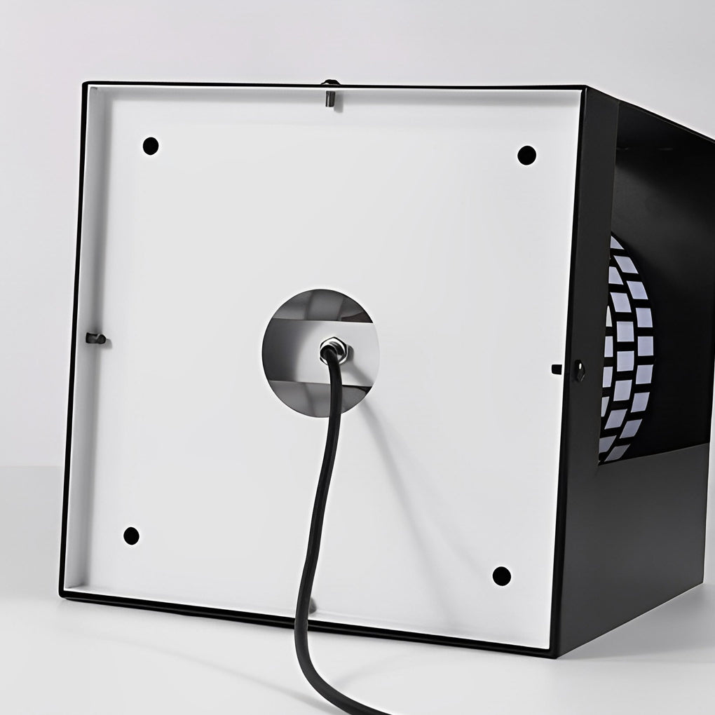 Lattice Panel Cylinder LED Outdoor Landscape Light in Black