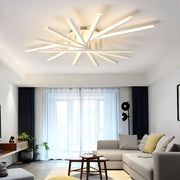 Modern LED Semi Flush Mount Ceiling Light with Stepless Dimming