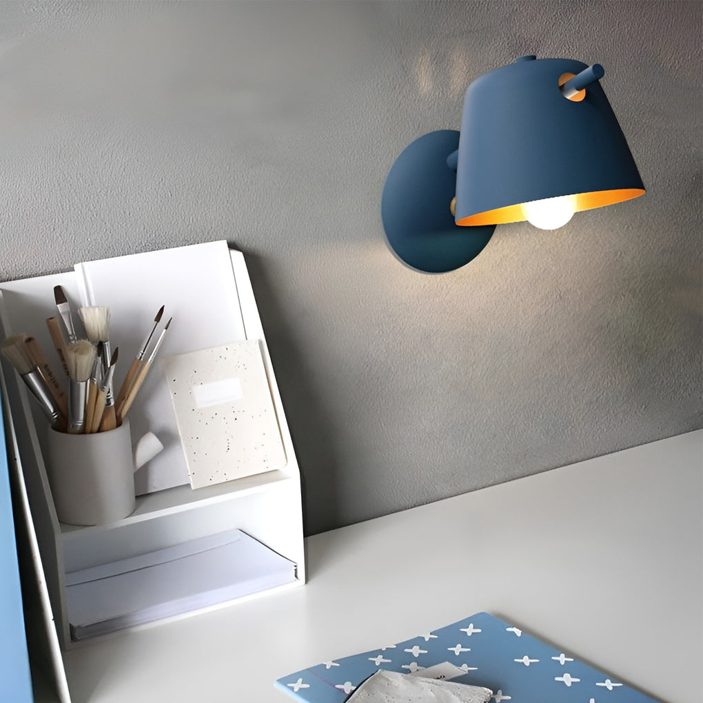 Modern Matte Metal Wall Sconce - Nordic Hat Design Lighting