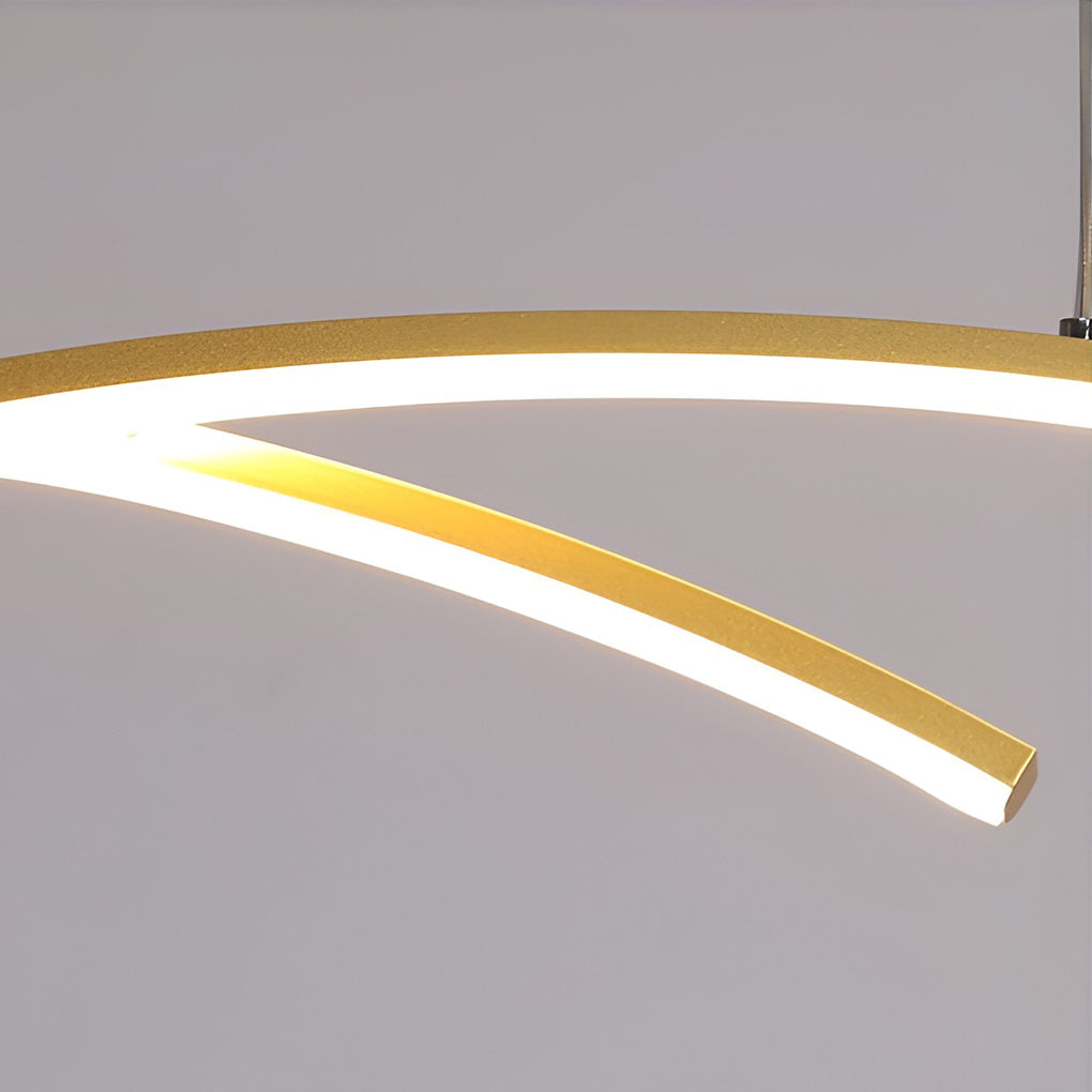 Linear LED Chandelier with 3-Step Dimming - Modern Pendant Light