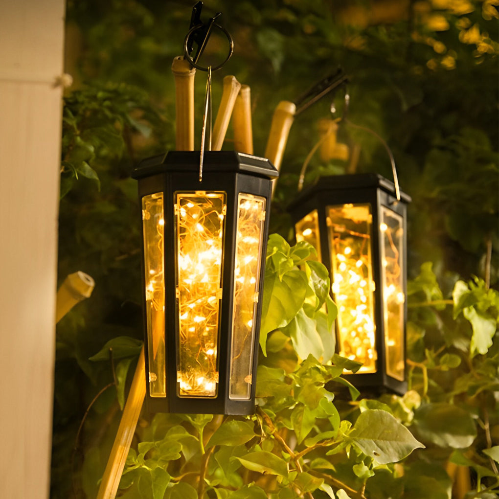 Hexagonal Solar Lawn Lights with Motion Sensor - Set of 2