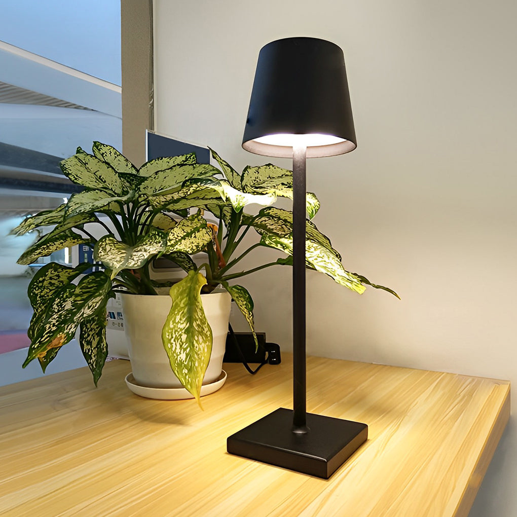 Modern Aluminum Rechargeable Touch Control Portable Table Lamp