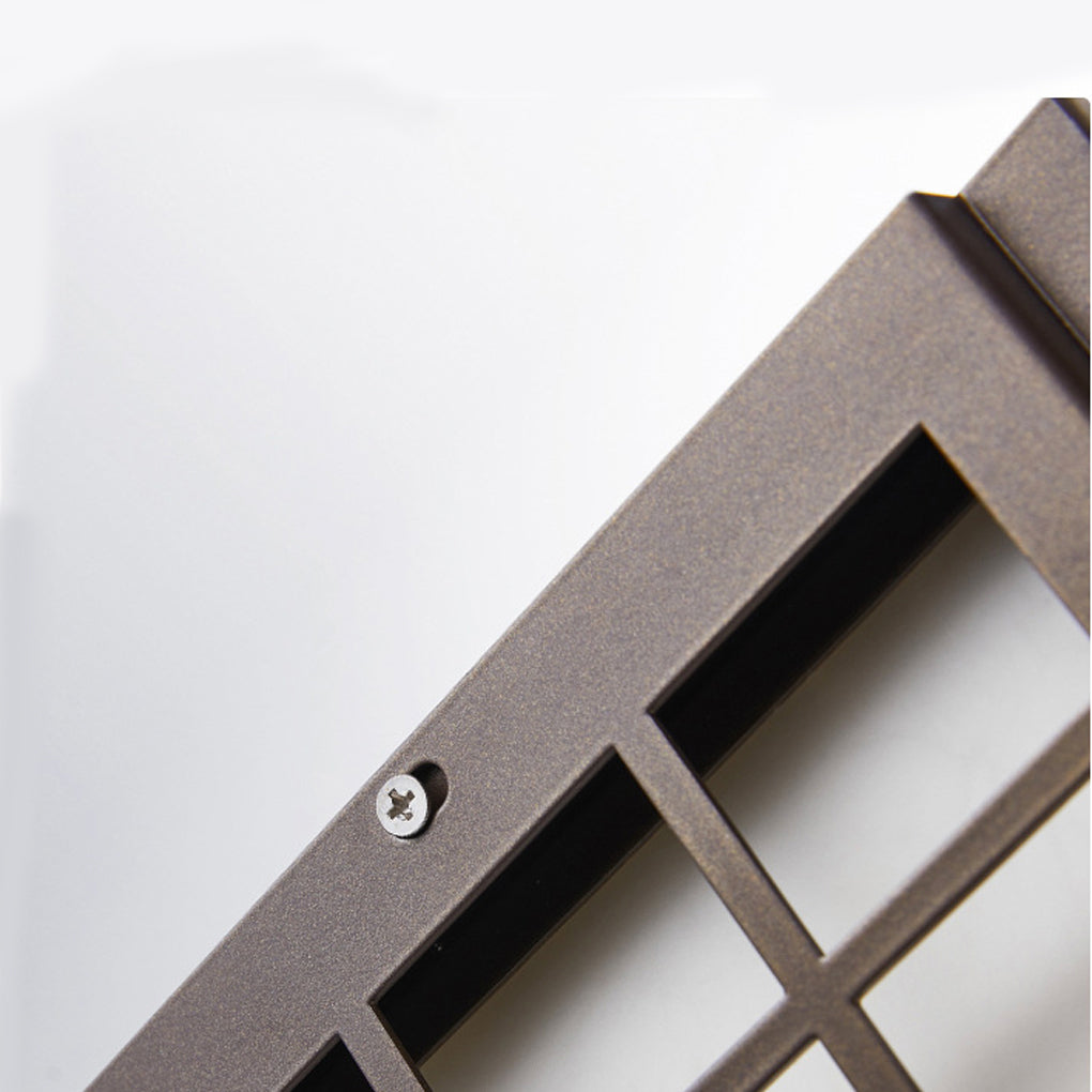 Rectangular Industrial Outdoor Wall Light with Marble Shade