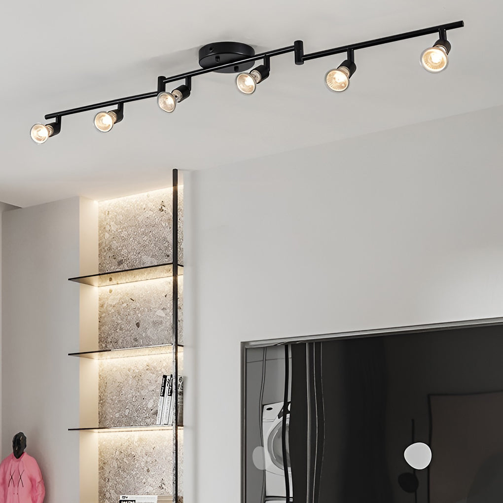 Adjustable Iron Directional Ceiling Light - Black Nordic Flush Mount