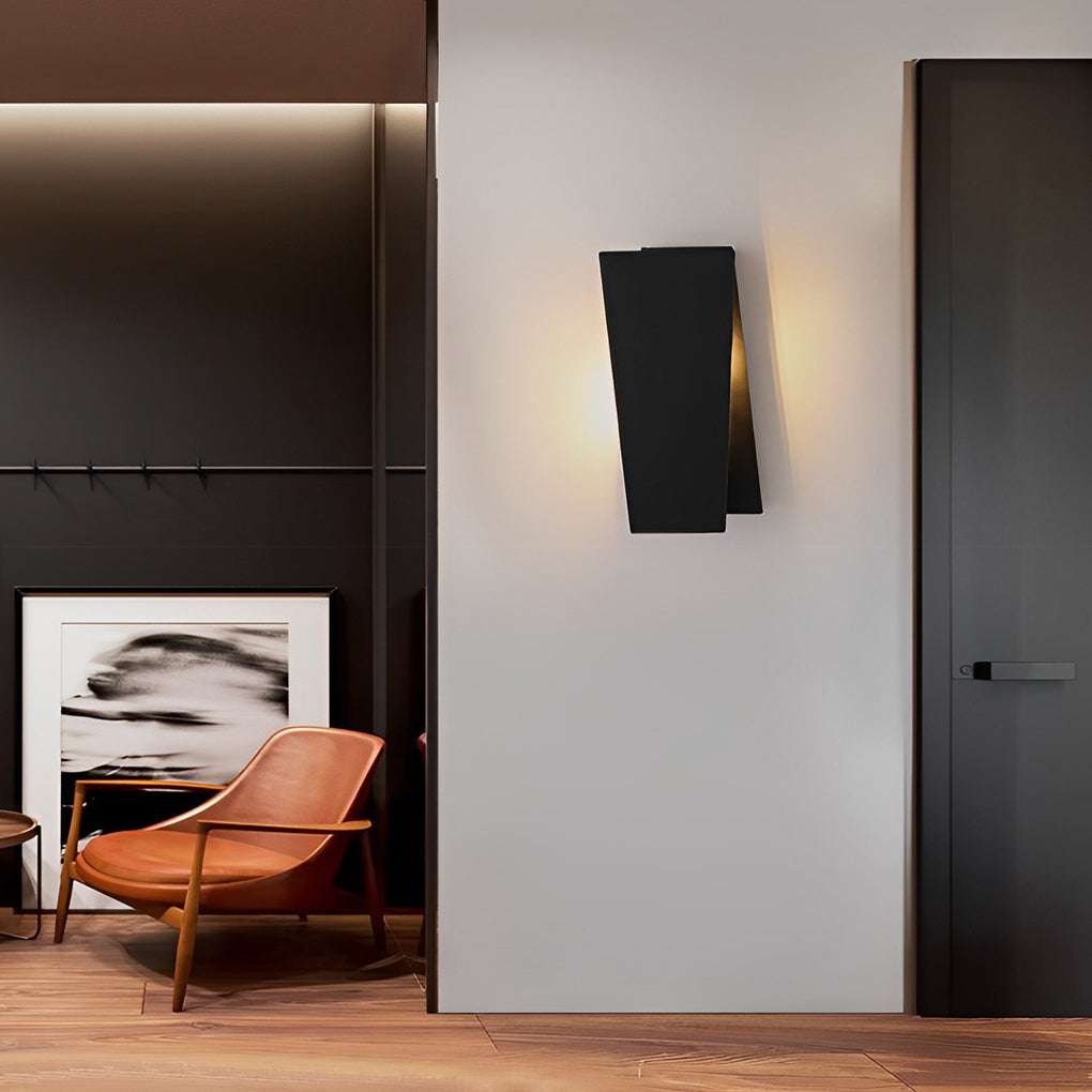 Folding Rectangular Iron LED Wall Sconce - Modern Up & Down Light