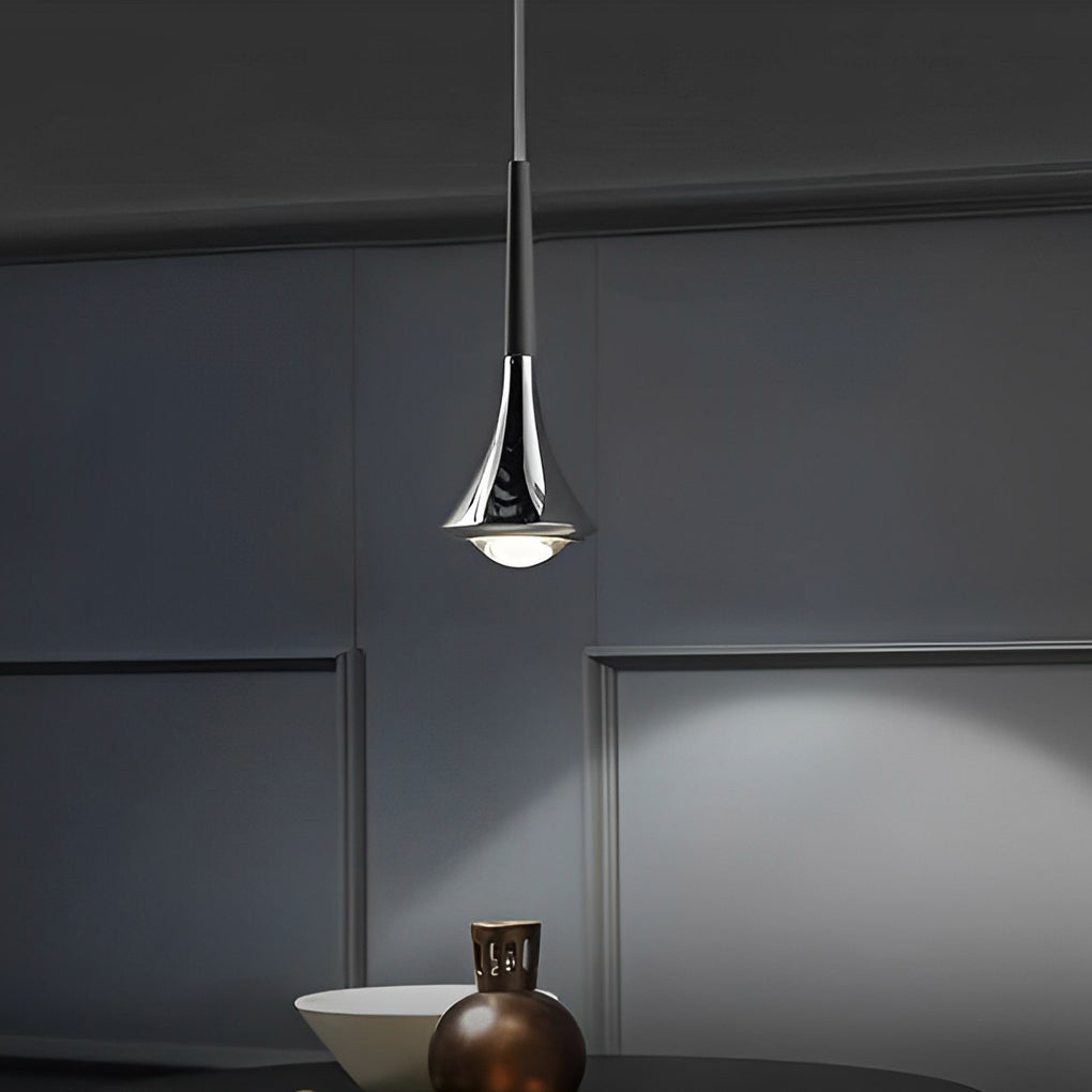 Water Drop Metal LED Pendant Light Modern Nordic Staircase Chandelier