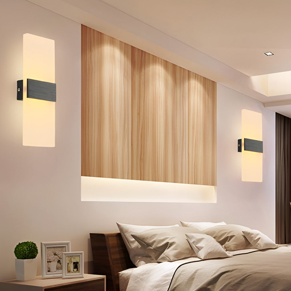 Rectangular Acrylic LED Wall Sconce Modern Minimalist Design