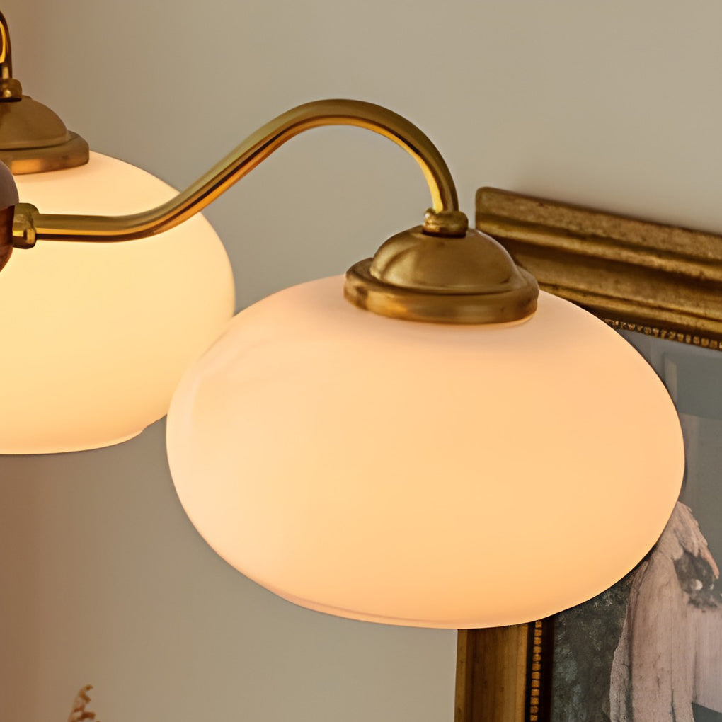 Modern Farmhouse Glass Wood Chandelier - 4 or 6 Light E27 Fixture