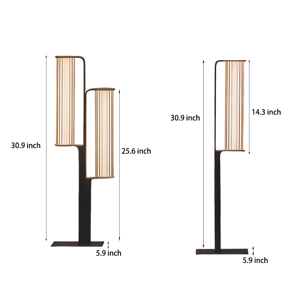 Modern Black LED Pathway Light Dual Cylinder Waterproof Outdoor