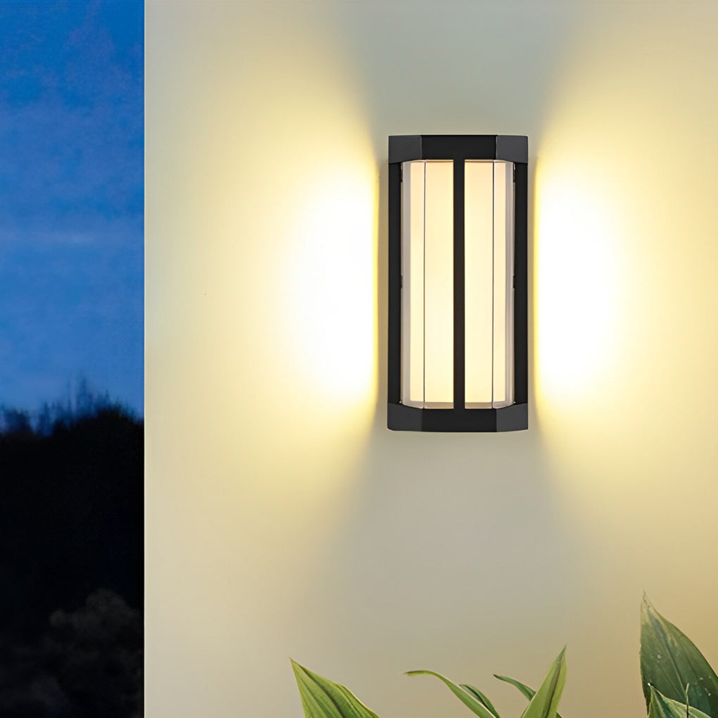 Waterproof Double Acrylic Shade LED Modern Outdoor Wall Light