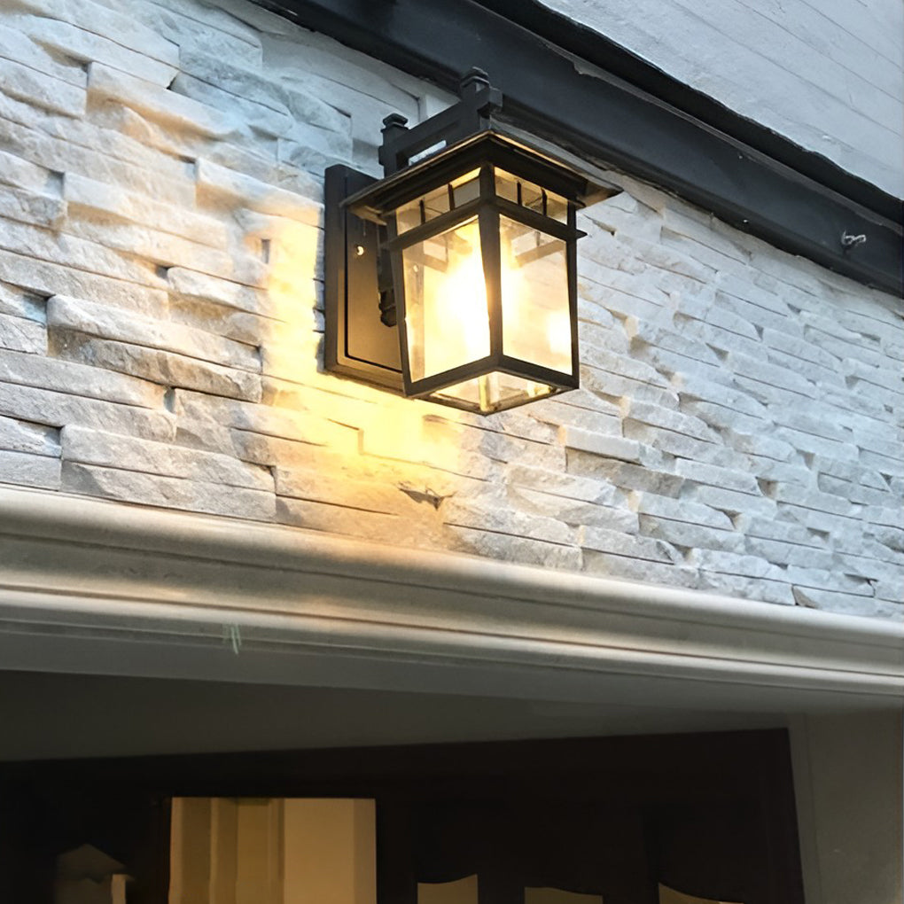 Industrial Glass Outdoor Wall Sconce Waterproof LED Lamp