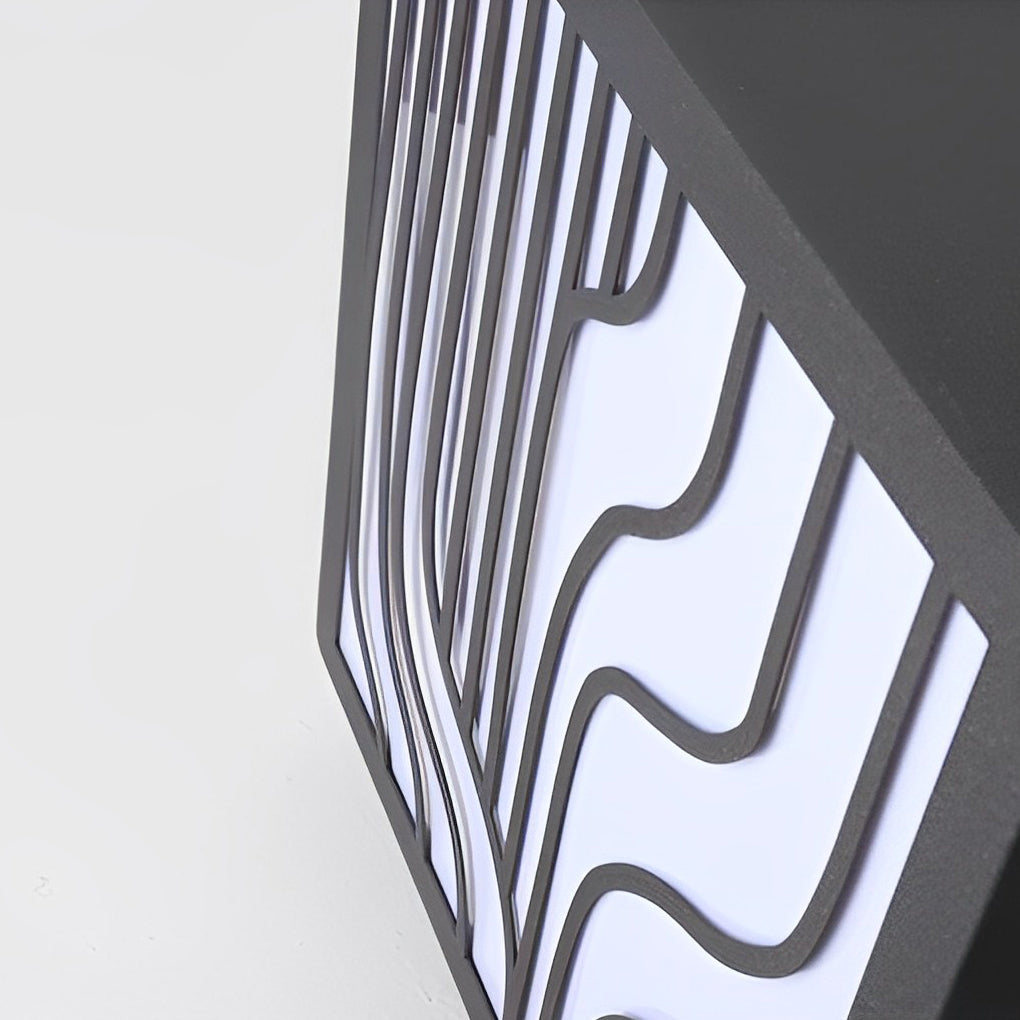 Modern Square Outdoor Post Light – Stainless Steel & Acrylic