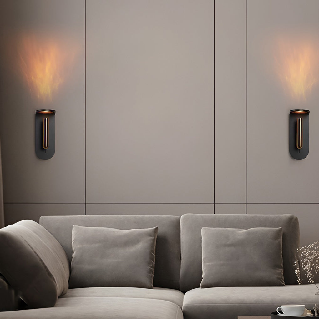 LED Flame Effect Wall Sconce – Adjustable Nordic Wall Lamp